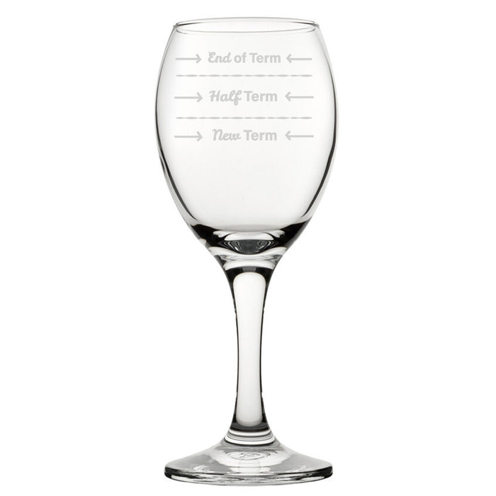 Teacher Terms - Engraved Novelty Wine Glass Image 2