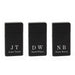 Engraved Jet Gas Lighter Black Initials Gift Boxed Image 4