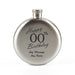 Engraved 5oz Round Steel Hip Flask Happy Custom Number Birthday Image 4