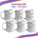 Wedding Mug Set, Any Message, Wedding Rings, 11oz/312ml Mugs Image 4