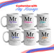 Mr and Mr Mug Set, Classic Font Design, Ceramic 11oz/312ml Mugs Image 4