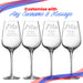Engraved Mr and Mrs Sublym Wine Glasses, 15.8oz/450ml, Elegant Font Image 5