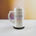 Printed White Ceramic Beer Mug, Any Message, Gold Rimmed, 22oz/560ml Image 3