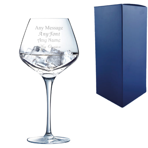 Engraved Crystal Gin Glass, Sublym 600ml Glass, Gift Boxed Image 1