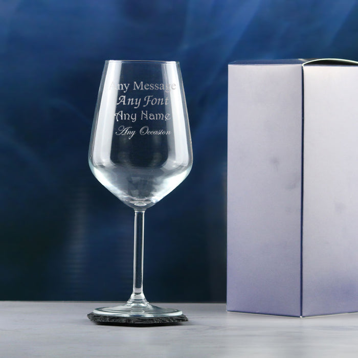 Engraved Red Wine Glass, Allegra 490ml Glass, Gift Boxed Image 3