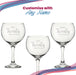 Engraved 20th Birthday Cubata Gin Glass, Years Young Delicate Font Image 5