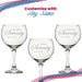 Engraved 70th Birthday Cubata Gin Glass, Years Young Curly Font Image 5