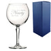 Engraved 90th Birthday Hudson Gin Glass, Years Young Curly Font Image 2