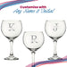 Engraved Cubata Gin Glass, Initial and Name, Classic Font Image 5