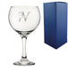 Engraved Cubata Gin Glass, Initial and Name, Italic Font Image 1