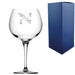 Engraved Primeur Gin Glass, Initial and Name, 680ml, Striped Font Image 2