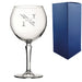 Engraved Hudson Gin Glass, Initial and Name, 650ml, Striped Font Image 2
