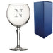 Engraved Hudson Gin Glass, Initial and Name, 650ml, Classic Font Image 1