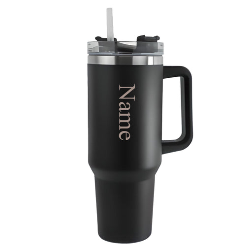 Engraved Extra Large Black Travel Cup 40oz/1135ml, Any Name Image 2
