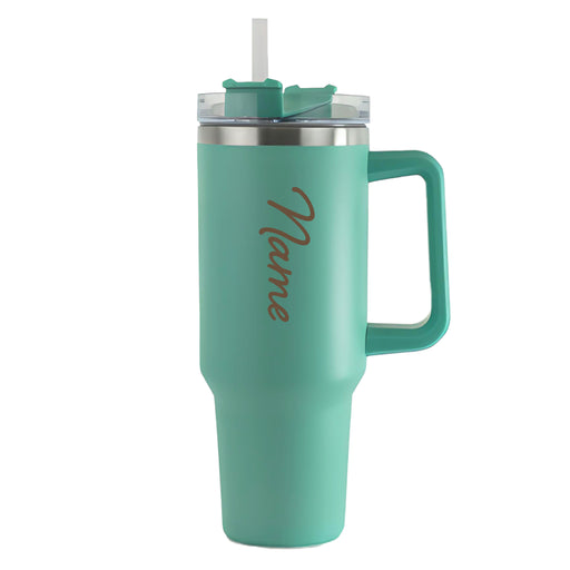 Engraved Extra Large Teal Travel Cup 40oz/1135ml, Any Name Image 1