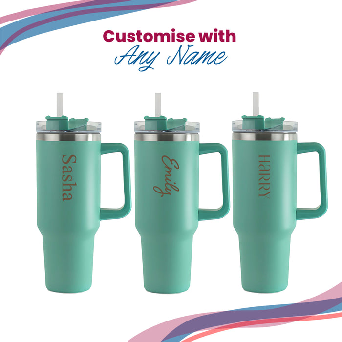 Engraved Extra Large Teal Travel Cup 40oz/1135ml, Any Name Image 4