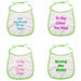 Personalised Printed Green Baby Bib Image 1