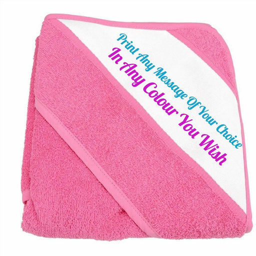 Printed Pink Baby Towel Image 1
