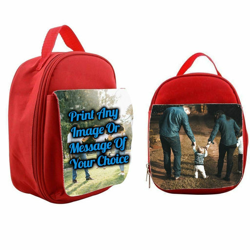 Personalised Printed Red Kids Lunch pack Image 1