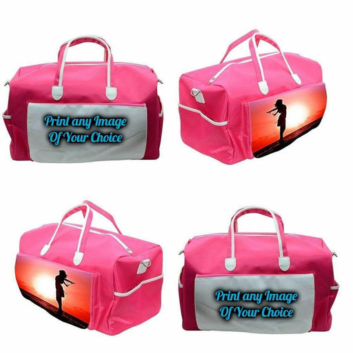 Personalised Printed Pink Gym Bag Image 1