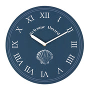 28cm Welcome Aboard Sea Shell Wall Clock