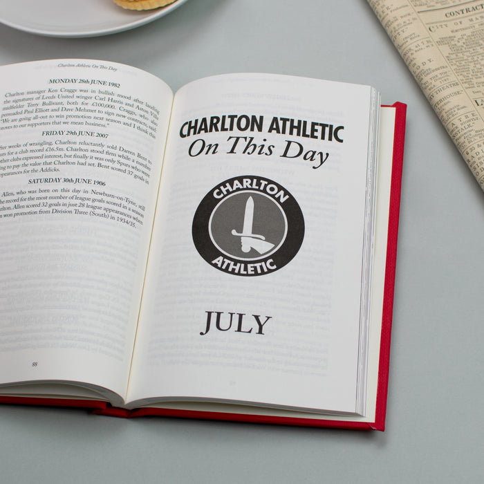 Personalised Charlton Athletic On This Day Football Book
