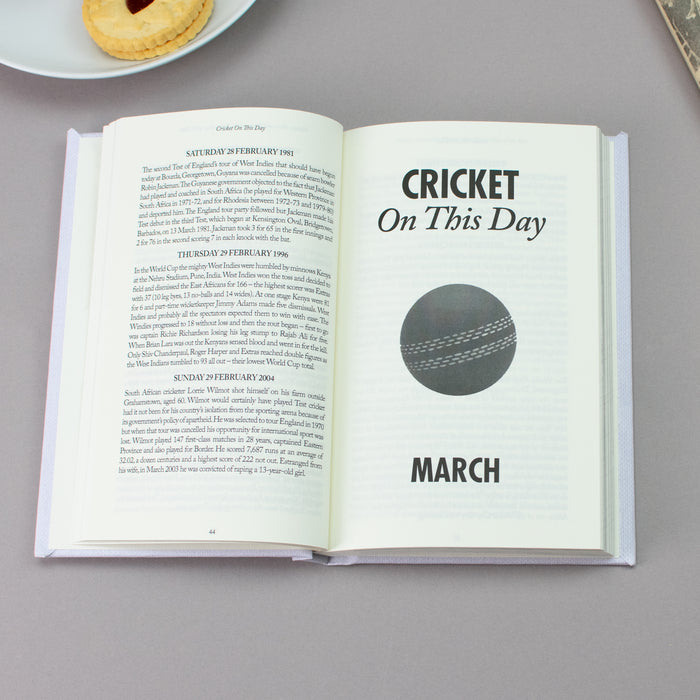 Personalised Cricket On This Day Book