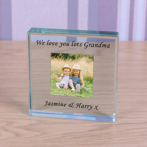 Personalised Glass Token - Photo With Message