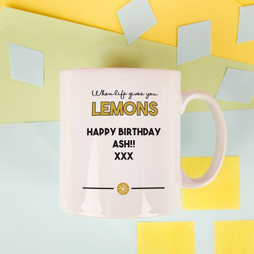Personalised When Life Gives You Lemons Mug - Myhappymoments.co.uk