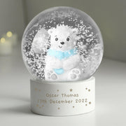 Personalised Polar Bear Christmas Snow Globe - Any Message
