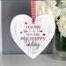 Personalised You Are My Happy Ending Wooden Heart Decoration - Myhappymoments.co.uk