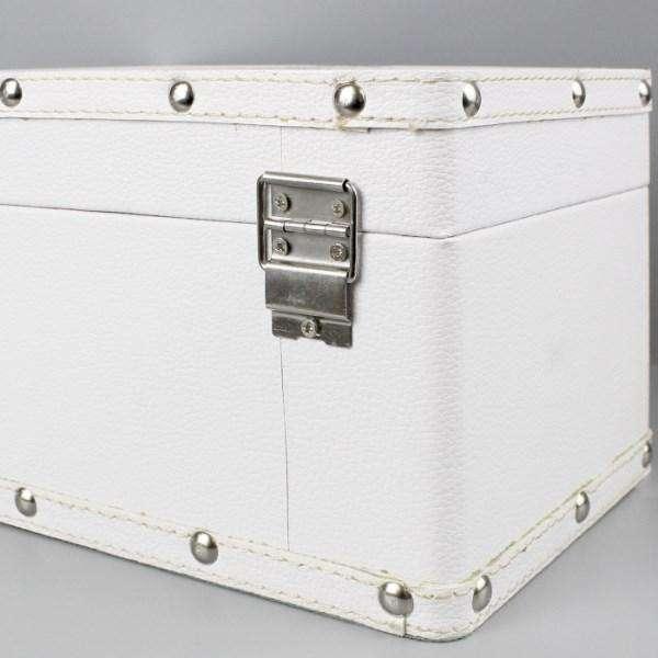 Personalised Soft Watercolour White Leatherette Keepsake Box - Myhappymoments.co.uk