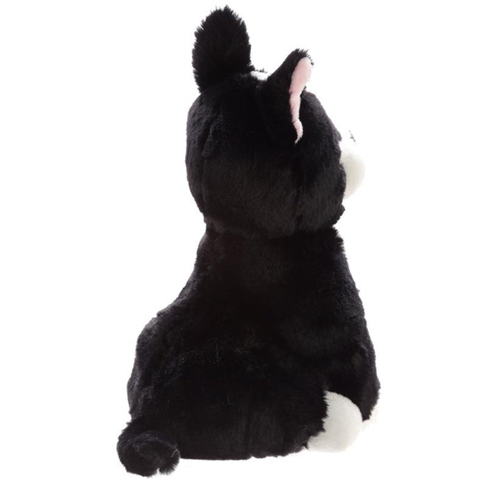 Plush Black and White Dog Door Stop
