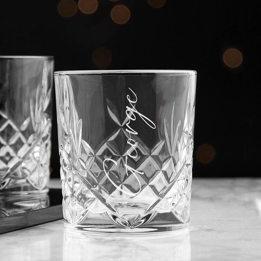 Engraved Crystal Whisky Glass