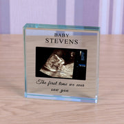 Baby Scan Photo Gift Plaque - First Time We Ever Saw You 