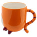Novelty Monster Orange Upside Down Ceramic Shaped Mug