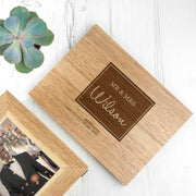 Personalised Couples Midi Oak Photo Cube Keepsake Box | Wedding Gift