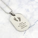 Personalised Baby Footprints Stainless Steel Dog Tag Necklace - Myhappymoments.co.uk