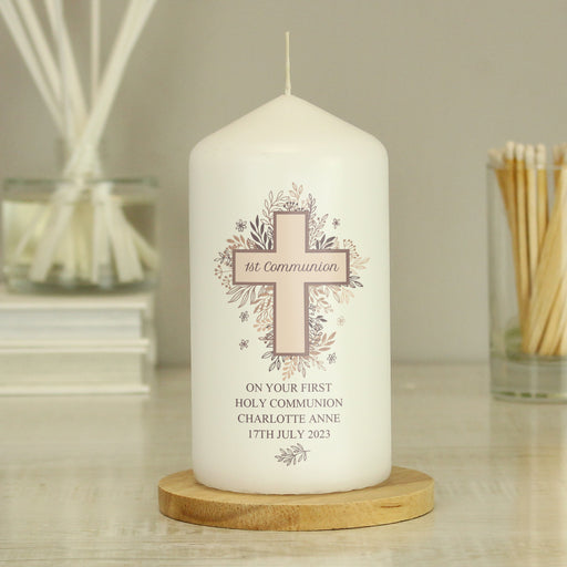 Personalised 1st Holy Communion Pillar Candle