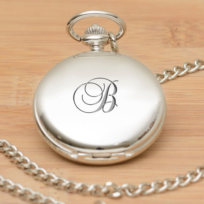 Engraved Pocket Watch - Monogrammed Script