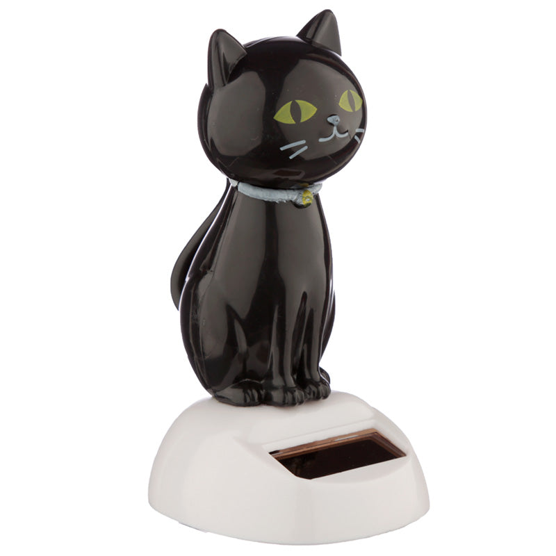 Lucky Black Cat Solar Dashboard Pal