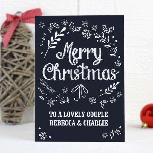 Personalised Merry Christmas Frost Card - Myhappymoments.co.uk