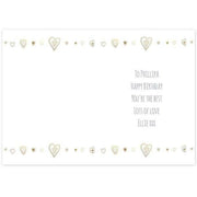 Personalised Gold Hearts Card - Myhappymoments.co.uk