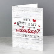Personalised Will You Be My Valentine Card - Myhappymoments.co.uk