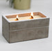 Concrete Wooden Wick Large Candle Box - Spiced South Sea Lime