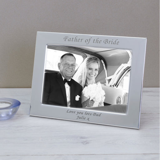 Personalised Silver Plated Photo Frame - Father Of The Bride