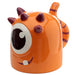 Novelty Monster Orange Upside Down Ceramic Shaped Mug