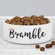 Personalised Any Name 14cm Medium White Pet Bowl
