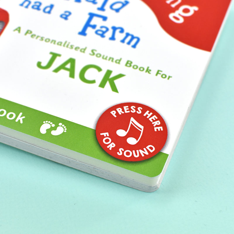 Personalised Old Macdonald Sound Book - Myhappymoments.co.uk