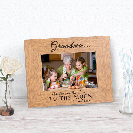 Personalised We Love You To The Moon And Back Photo Frame - Myhappymoments.co.uk